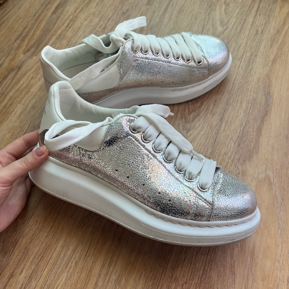 Alexander McQueen silver sneakers